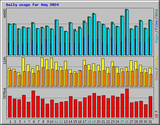 Daily usage for May 2024