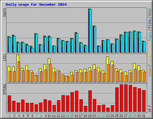 Daily usage for December 2024