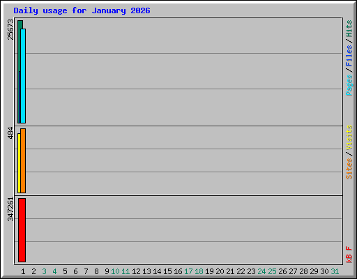 Daily usage for January 2026