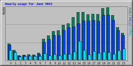 Hourly usage for June 2015