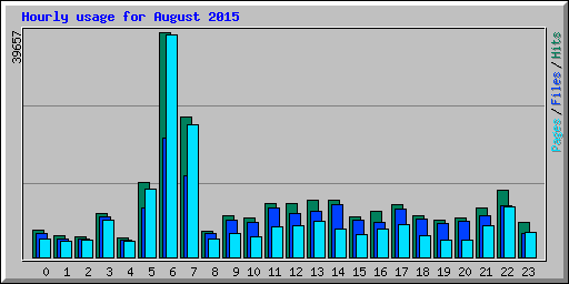 Hourly usage for August 2015