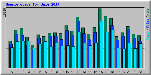 Hourly usage for July 2017