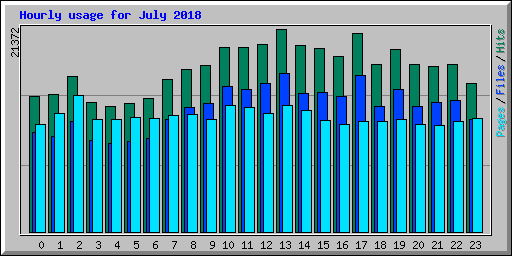 Hourly usage for July 2018