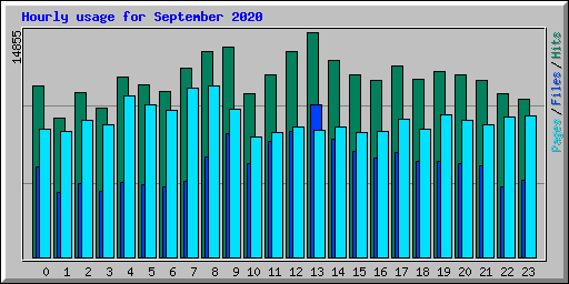 Hourly usage for September 2020