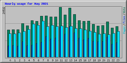 Hourly usage for May 2021