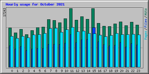 Hourly usage for October 2021