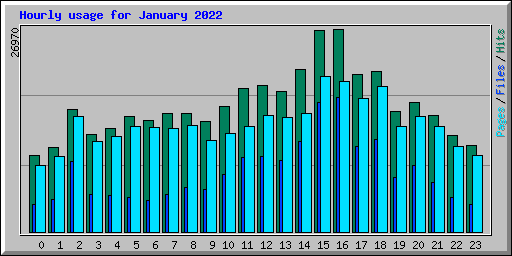 Hourly usage for January 2022