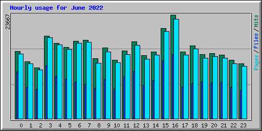 Hourly usage for June 2022