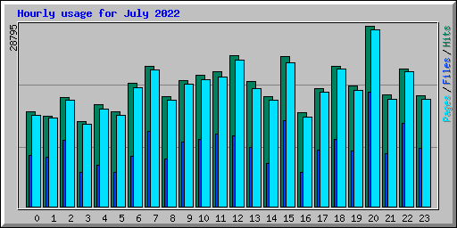 Hourly usage for July 2022