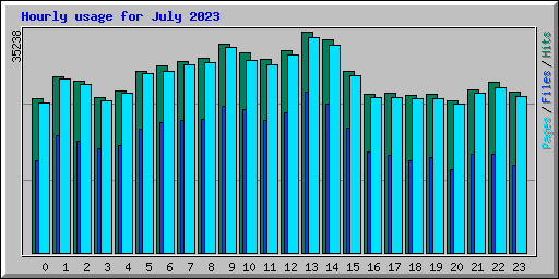 Hourly usage for July 2023