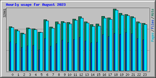 Hourly usage for August 2023