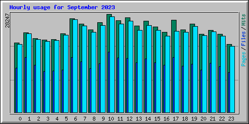 Hourly usage for September 2023