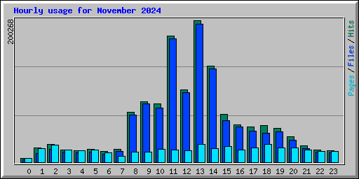 Hourly usage for November 2024