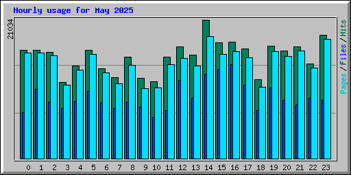 Hourly usage for May 2025